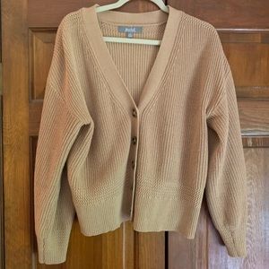 Tan button down sweater